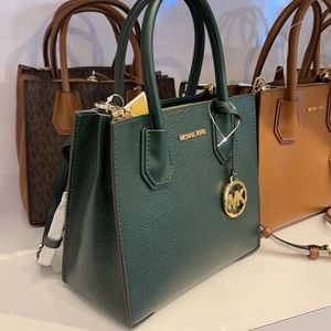 Michael Kors Mercer Medium Pebbled Leather Crossbody Bag